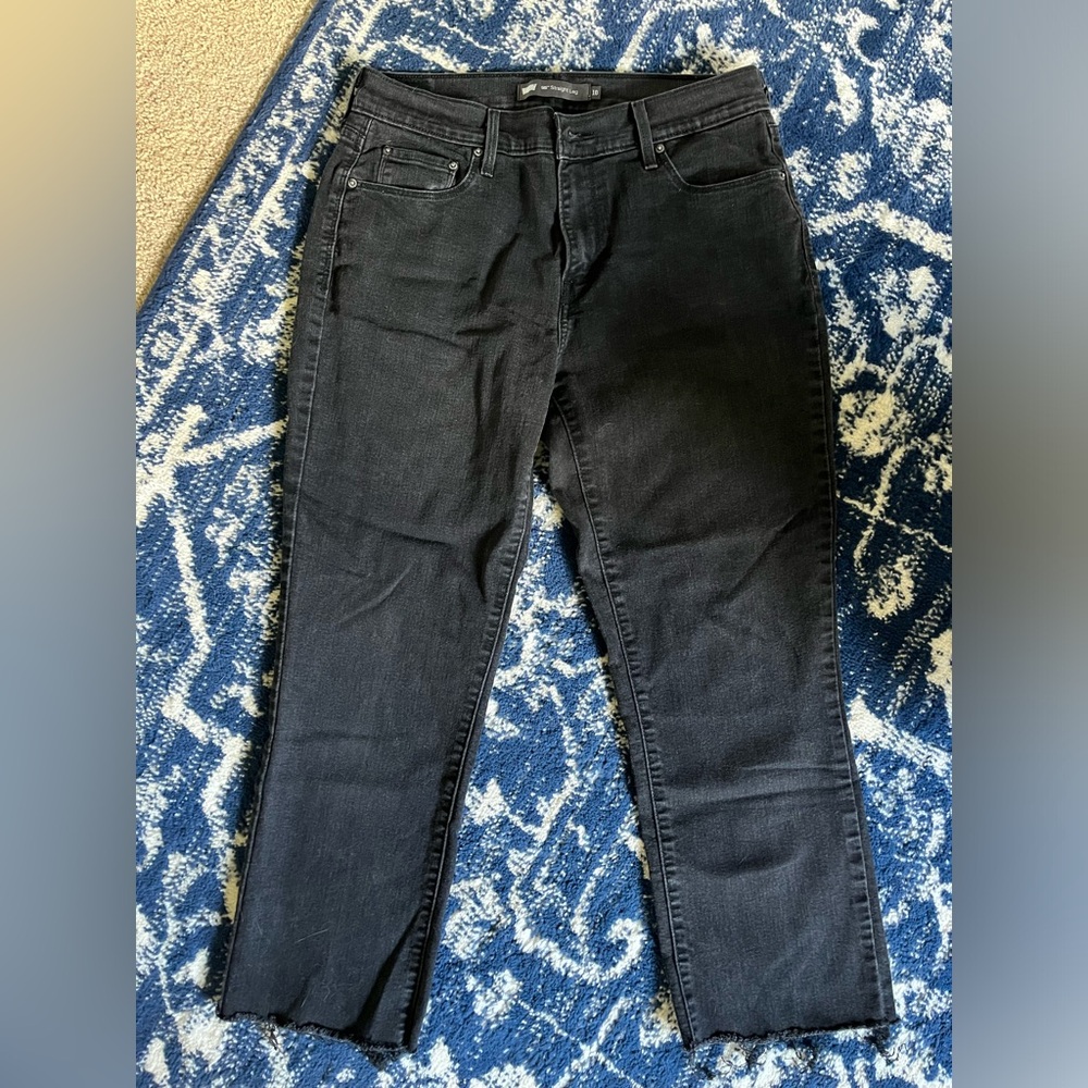 Levi Straight Leg Black Denim